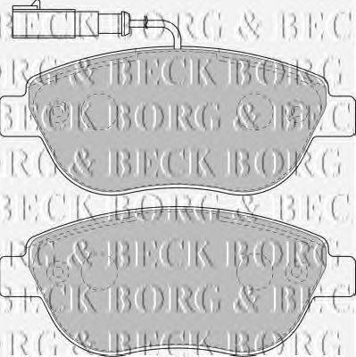 Комплект тормозных колодок, дисковый тормоз BORG & BECK BBP1717
