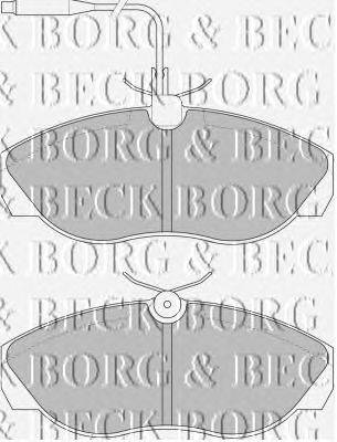 Комплект тормозных колодок, дисковый тормоз BORG & BECK BBP1719