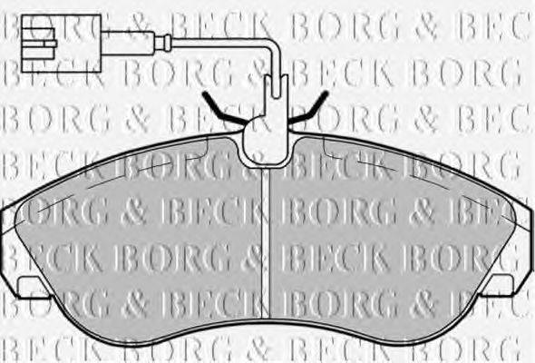 Комплект тормозных колодок, дисковый тормоз BORG & BECK BBP1720