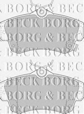 Комплект тормозных колодок, дисковый тормоз BORG & BECK BBP1724