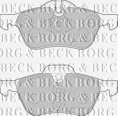 Комплект тормозных колодок, дисковый тормоз BORG & BECK BBP1726