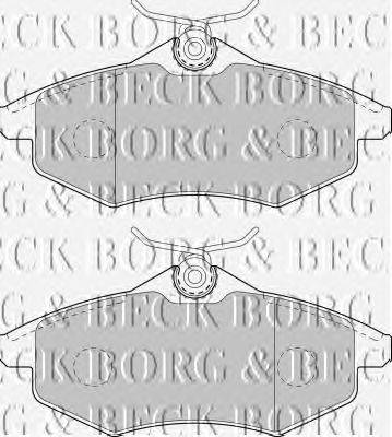 Комплект тормозных колодок, дисковый тормоз BORG & BECK BBP1727