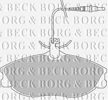 Комплект тормозных колодок, дисковый тормоз BORG & BECK BBP1730