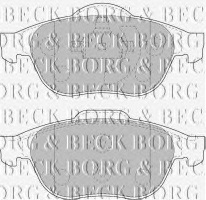 Комплект тормозных колодок, дисковый тормоз BORG & BECK BBP1731