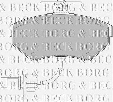 Комплект тормозных колодок, дисковый тормоз BORG & BECK BBP1733