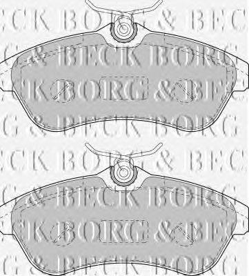 Комплект тормозных колодок, дисковый тормоз BORG & BECK BBP1735