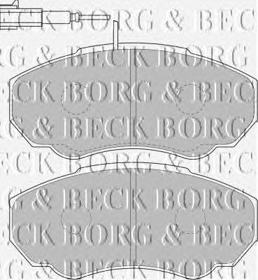 Комплект тормозных колодок, дисковый тормоз BORG & BECK BBP1736