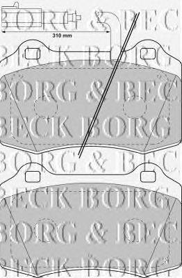 Комплект тормозных колодок, дисковый тормоз BORG & BECK BBP1737