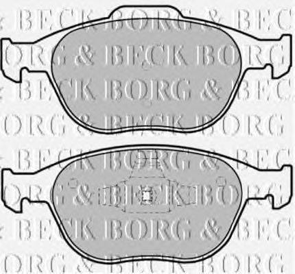 Комплект тормозных колодок, дисковый тормоз BORG & BECK BBP1739