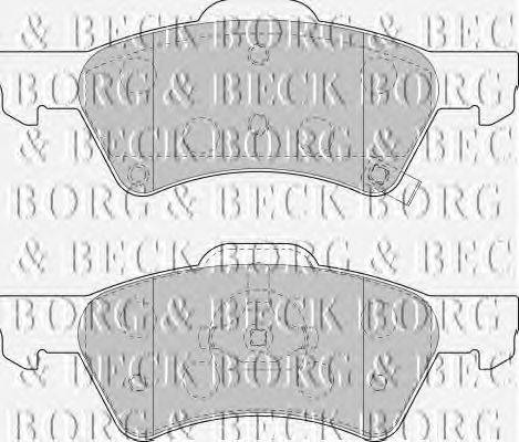 Комплект тормозных колодок, дисковый тормоз BORG & BECK BBP1745