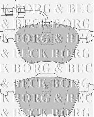 Комплект тормозных колодок, дисковый тормоз BORG & BECK BBP1747