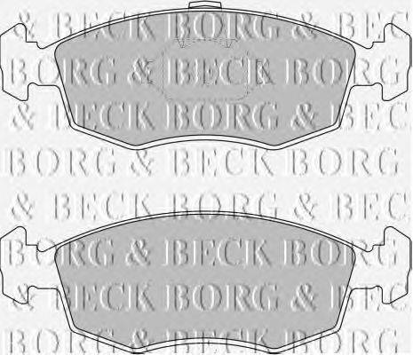 Комплект тормозных колодок, дисковый тормоз BORG & BECK BBP1748