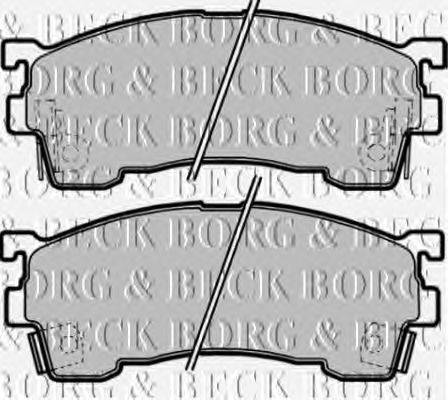 Комплект тормозных колодок, дисковый тормоз BORG & BECK BBP1750