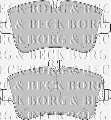Комплект тормозных колодок, дисковый тормоз BORG & BECK BBP1751