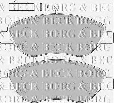 Комплект тормозных колодок, дисковый тормоз BORG & BECK BBP1754