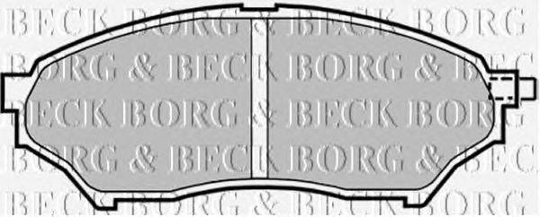 Комплект тормозных колодок, дисковый тормоз BORG & BECK BBP1759