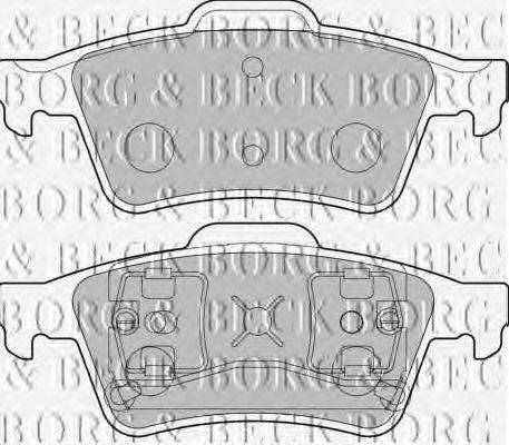Комплект тормозных колодок, дисковый тормоз BORG & BECK BBP1761