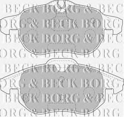 Комплект тормозных колодок, дисковый тормоз BORG & BECK BBP1765