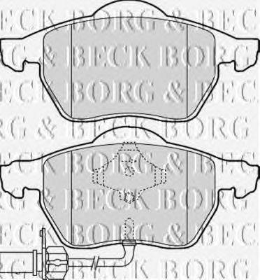 Комплект тормозных колодок, дисковый тормоз BORG & BECK BBP1766