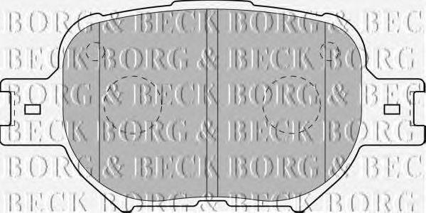 Комплект тормозных колодок, дисковый тормоз BORG & BECK BBP1767