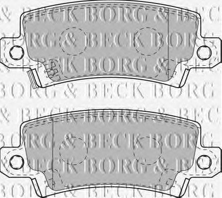 Комплект тормозных колодок, дисковый тормоз BORG & BECK BBP1770