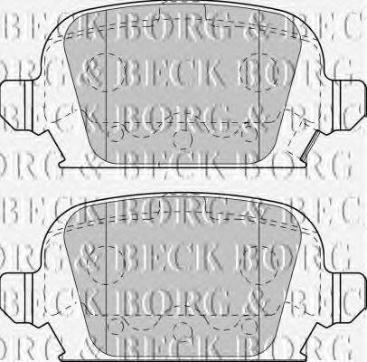 Комплект тормозных колодок, дисковый тормоз BORG & BECK BBP1774