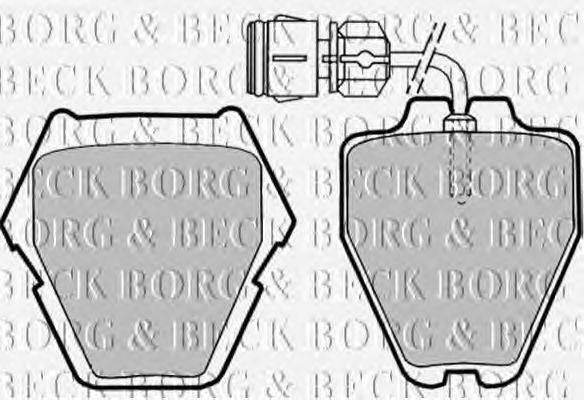Комплект тормозных колодок, дисковый тормоз BORG & BECK BBP1780