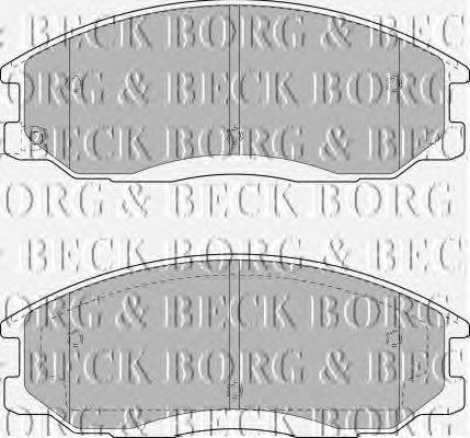 Комплект тормозных колодок, дисковый тормоз BORG & BECK BBP1789