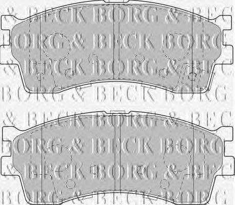 Комплект тормозных колодок, дисковый тормоз BORG & BECK BBP1792