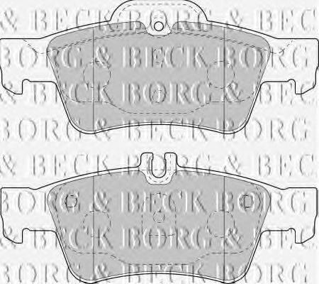 Комплект тормозных колодок, дисковый тормоз BORG & BECK BBP1798
