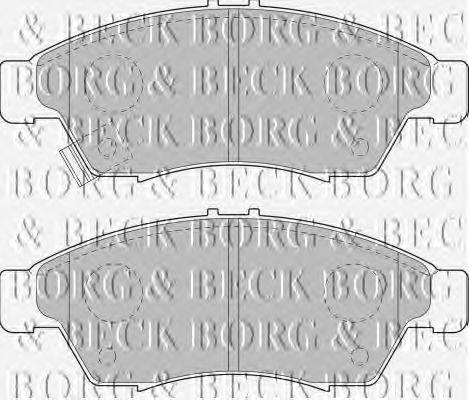 Комплект тормозных колодок, дисковый тормоз BORG & BECK BBP1802