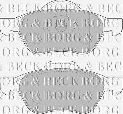 Комплект тормозных колодок, дисковый тормоз BORG & BECK BBP1806