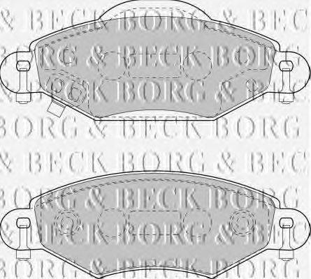 Комплект тормозных колодок, дисковый тормоз BORG & BECK BBP1808