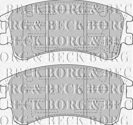 Комплект тормозных колодок, дисковый тормоз BORG & BECK BBP1815