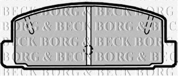 Комплект тормозных колодок, дисковый тормоз BORG & BECK BBP1816