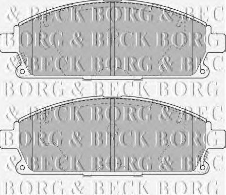 Комплект тормозных колодок, дисковый тормоз BORG & BECK BBP1820