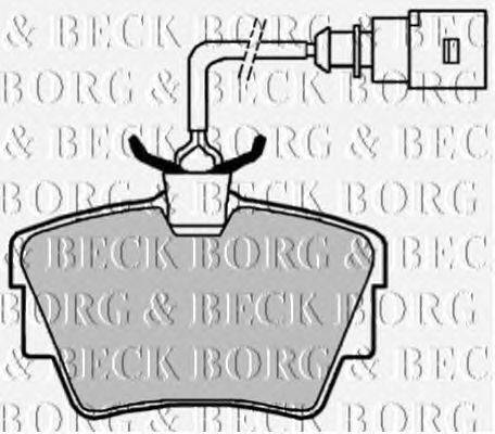 Комплект тормозных колодок, дисковый тормоз BORG & BECK BBP1822