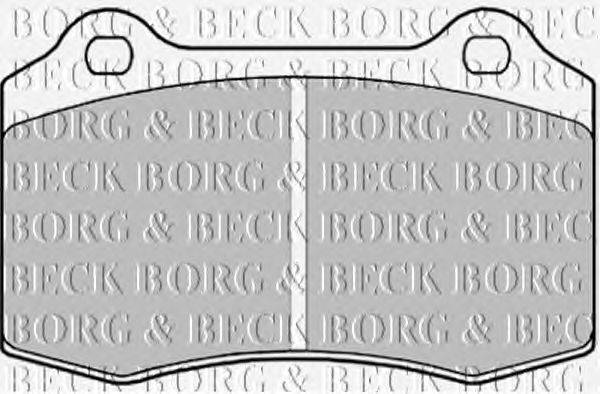 Комплект тормозных колодок, дисковый тормоз BORG & BECK BBP1823