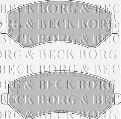 Комплект тормозных колодок, дисковый тормоз BORG & BECK BBP1830