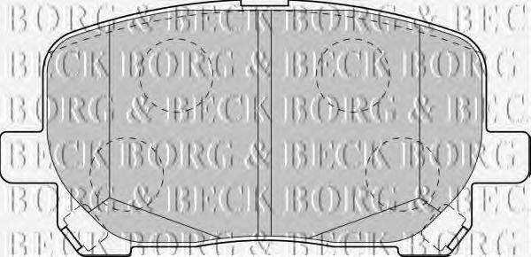 Комплект тормозных колодок, дисковый тормоз BORG & BECK BBP1837