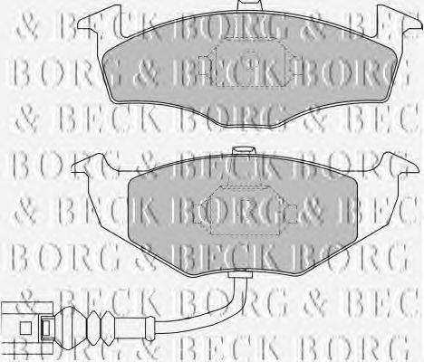Комплект тормозных колодок, дисковый тормоз BORG & BECK BBP1846