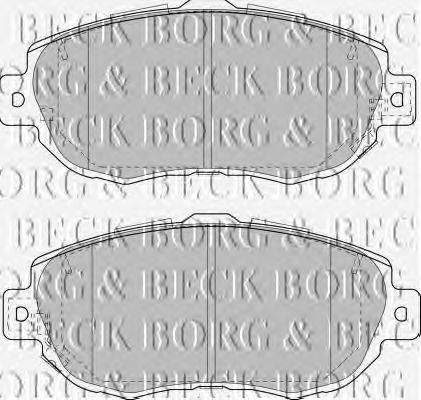 Комплект тормозных колодок, дисковый тормоз BORG & BECK BBP1848