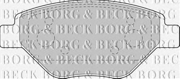 Комплект тормозных колодок, дисковый тормоз BORG & BECK BBP1851