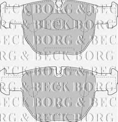 Комплект тормозных колодок, дисковый тормоз BORG & BECK BBP1853