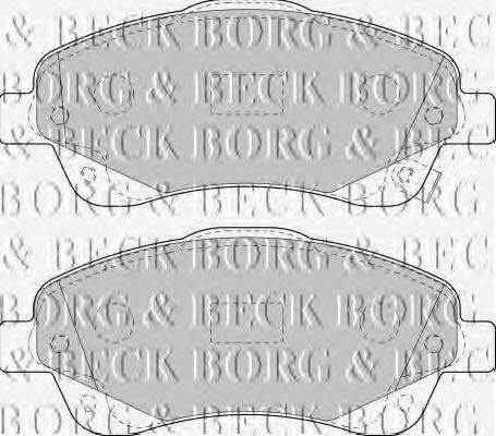 Комплект тормозных колодок, дисковый тормоз BORG & BECK BBP1854
