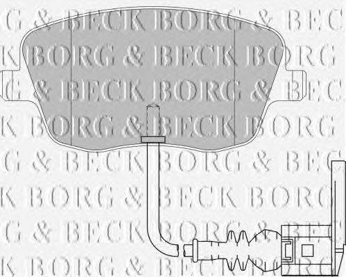 Комплект тормозных колодок, дисковый тормоз BORG & BECK BBP1855