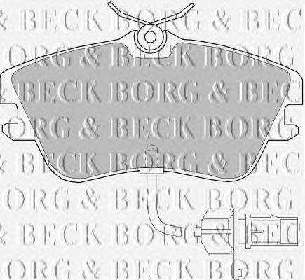 Комплект тормозных колодок, дисковый тормоз BORG & BECK BBP1856