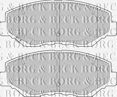 Комплект тормозных колодок, дисковый тормоз BORG & BECK BBP1860