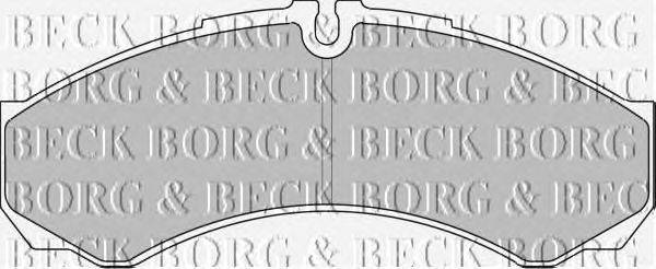 Комплект тормозных колодок, дисковый тормоз BORG & BECK BBP1862