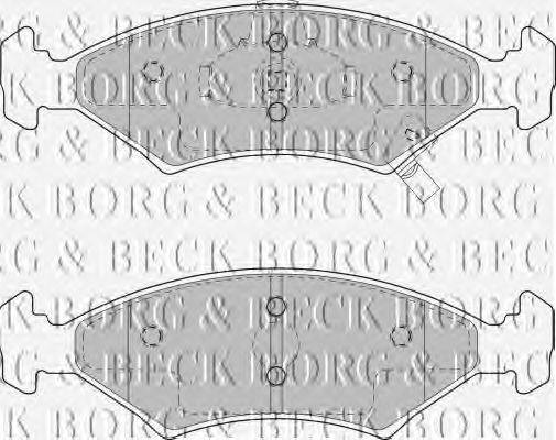Комплект тормозных колодок, дисковый тормоз BORG & BECK BBP1865